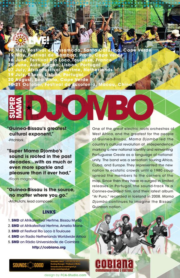 2012 Super Mama Djombo Tour Flyer